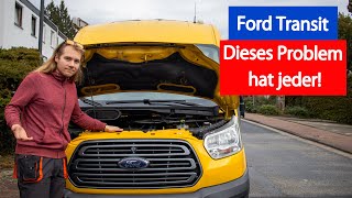 Ford Transit Konstruktionsfehler Wasserablauf: Wassereintritt im Motorraum! | Ab. Bj. 14 | Lösung!