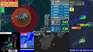 震度5弱：【伊豆大島近海】深さ10km　M5.1　 2020年12月18日 18時09分ごろ #地震