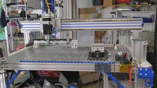 CNC router + LinuxCNC + ATC spindle - first test