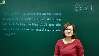 Toán lớp 6–Đề Thi Kiểm Tra môn Toán Lớp 6 CUỐI HỌC KÌ 1(Đề số 1 p2/2)Có đáp án|Hướng dẫn luyện giải