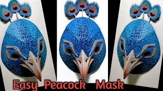 Peacock Mask Making with Paper. Bird Mask. Peacock Craft. Art Activity. #peacockmask #ckartdesign