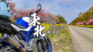 【バイク旅】#38 東北地方 11日間ツーリング 菜の花ロード→経緯度交会点標示塔→男鹿市【ソロツーリング】