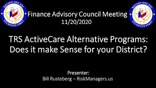 FAC - 11-20-2020 - TRS ActiveCare Alternative Programs