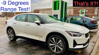 Polestar 2 Dual Motor 75 MPH Cold Weather Range Test! How Far Can it Go in Cold Weather?