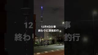 【巨大魚ゲット】12月10日仕事終わりに深夜釣行して来ました。カタクチイワシをエサに泳がせ釣り！デッカいアカエイを釣りました🎣めちゃくちゃ重かったです！