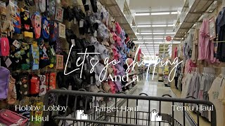 Hobby Lobby shop with me and haul! Plus a haul from Temu and Target 🛒