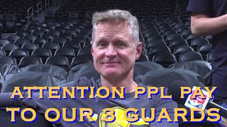 KERR: “Draymond almost wills Jordan (Poole) into some of the actions…Steph (Curry) liked”; Wiggins