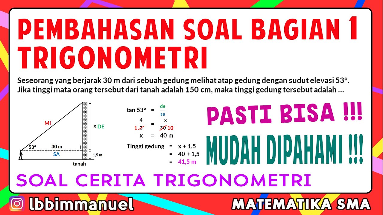 Trigonometri Kelas 10 Kurikulum Merdeka - Pembahasan Soal Part 1 - Soal ...