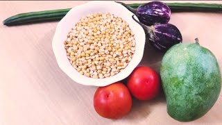 South Indian Sambar Recipe / Drumstick Brinjal Mango Sambhar Recipe / Easy Sambar Recipe