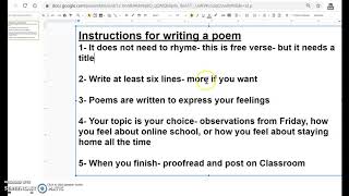 Weber Poetry Screencast