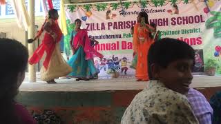 Zphs damalcheruvu students vaanaa vaanaa vallappa song ..School day 2019.