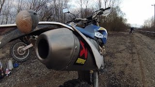 Husaberg FE 390 Original vs Akrapovic Exhaust