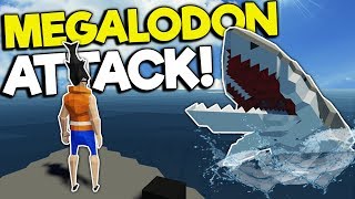 MEGALODON SHARK SURVIVAL! - Stormworks: Build and Rescue Gameplay - Sinking Ship Survival