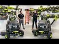 ryobi 80v hp brushless 42” and 46” lithium electric riding lawn tractors