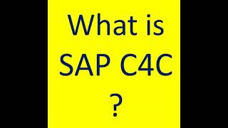 What is SAP C4C ?