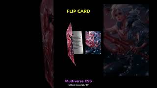 Tutorial : Flip Card // Multiverse CSS without Javascript, Gif #shorts #tutorial #css #effect