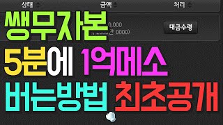 5분만에 1억 메소 버는 방법 최초공개 1시간에 10억 쌉가능 개사기 【메이플 돈버는법】