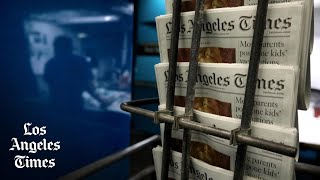 The last L.A. Times print run at the Olympic Plant in downtown Los Angeles