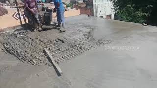 650 square feet slab concrete//Construction tech