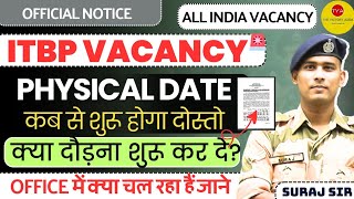 PHYSICAL DATE 🙏 ITBP ALL VACANCY 2024 ANIMAL TRANSPORT TRADESMEN KITCHEN SERVICE PHYSICAL DATE