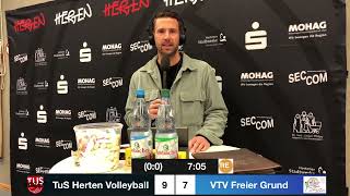 RE-TV streamt LIVE aus der Knappenhalle: TuS Herten Volleyball gegen VTV Freier Grund