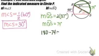 9.4a Use Inscribed Angles and Polygons