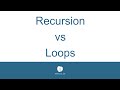 Recursion VS Loops 080916