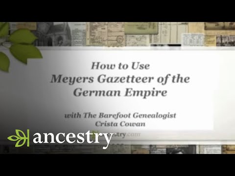 How To Use Meyers Gazetteer Of The German Empire - YouTube