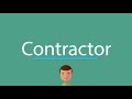 Contractor pronunciation