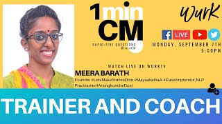 1minCM with Meera Barath on WurkTV