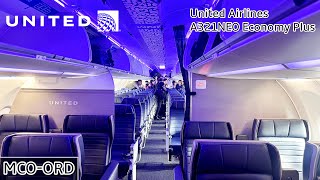 United Airlines Airbus A321NEO Economy Plus Review | Orlando (MCO) - Chicago (ORD)