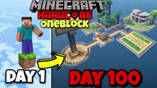100 Days In One Block Hardcore Minecraft | Hindi| #minecraftsurvival