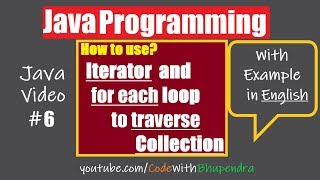 Iterator and advanced for loop to traverse Collection in Java | In English
