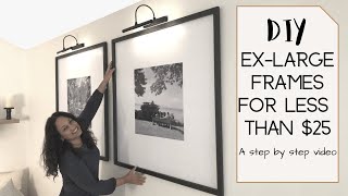 How To Make a Custom Picture Frame | Oversized DIY Photo Frame Wall Decor