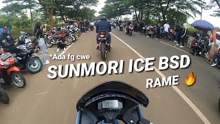 Sunmori Ice Bsd with Gsx r150, R15 , CBR 150R, Satria Fu \u0026 Xsr - Rame dan Banyak Fg di ice bsd