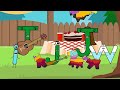 happy birthday piñata alphabet buds letters i j w abc phonics for kids