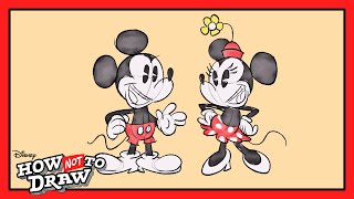 Mickey Mouse & Minnie Mouse Cartoon Come to Life!  🖌 | How NOT To Draw |  @disneychannel