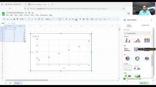 Linear Regression Equation using Google Sheets