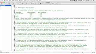 6.11. (Part 1) Freezing and Boiling Points - Java