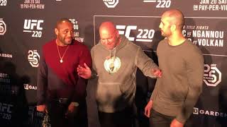 UFC 220 staredowns between Cormier-Oezdemir and Miocic-NGannou | ESPN