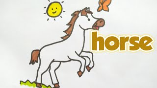 how to draw a horse || very easy and simple