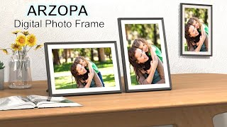 ARZOPA Digital Picture Frame 10.1 Inch Digital Photo Frame Electronic WiFi Picture Frame, IPS 32GB