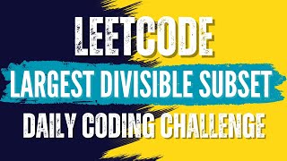 LeetCode : 368. Largest Divisible Subset💛🖤 Solution link👇🏻🔗 #leetcode #java #trending #coding