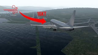 16kt Crosswind Landing at Tromso (TOS/ENTC) - World Tour #11