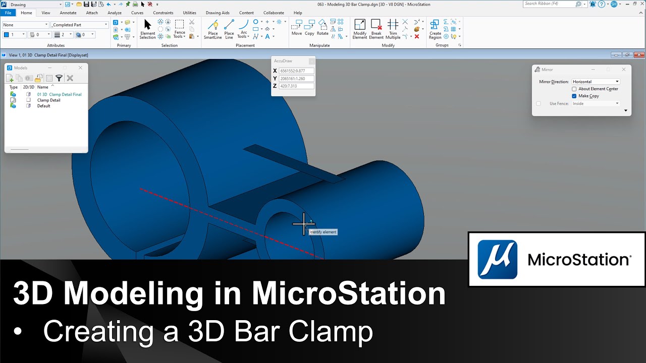How To Model In A 3d Microstation Dgn File Youtube