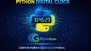 Python Digital Clock Using Tkinter | Completed Project | Beginner Tutorial | @TechSpark-50