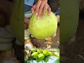 Simple green coconut cutting style - Fruit Cutting Skills #shorts #coconut #streetfood #asmr