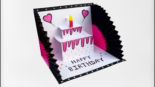 DIY - 3 D Birthday Card | Pop-Up Birthday Card | Special Birthday Card | Easy Cake Card | bday card