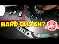 why is my clutch pedal hard to push ?