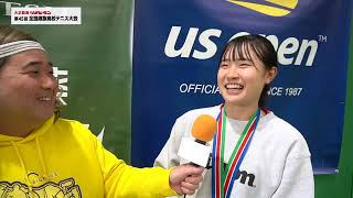 女子個人戦準優勝インタビュー